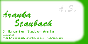 aranka staubach business card